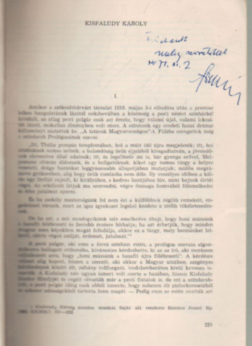 Jenei Ferenc - Kisfaludy K�roly- K�l�nlenyomat