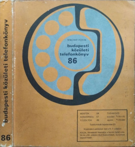 K�z�leti telefonk�nyv, 1986 - Budapest
