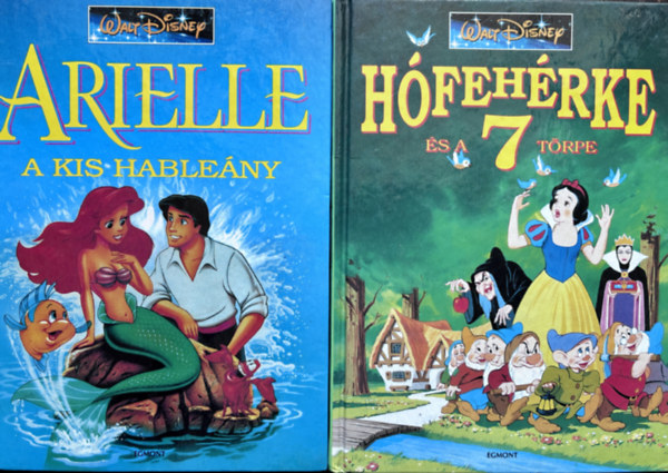 Walt Disney, The Walt Disney Company - 2 db Diseny bet�s k�nyv: A - H�feh�rke �s a 7 t�rpe + B - Arielle a kis hable�ny
