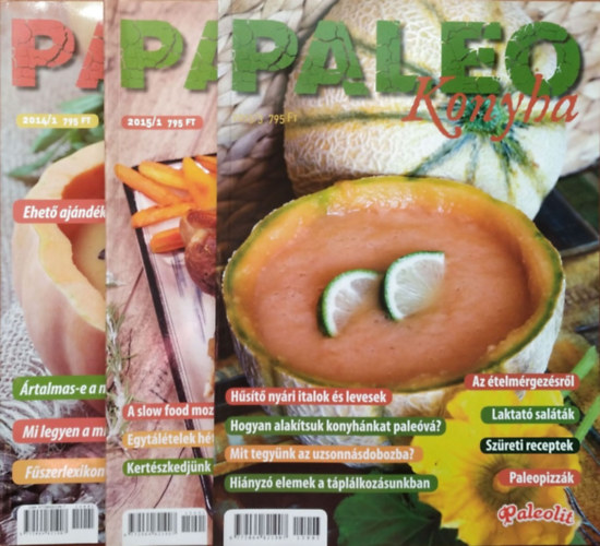 Szendi Gábor (főszerk.) - Paleo Konyha, 2014/1. + 2015/1., 3. (3 szórványszám)
