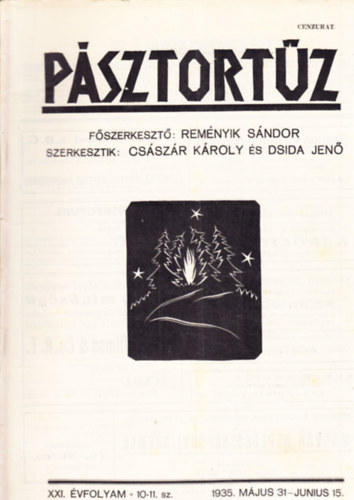 Remnyik Sndor (fszerk.) - Psztortz XXI. vf. 10-11. szm (1935. mjus 31. - jnius 15.)