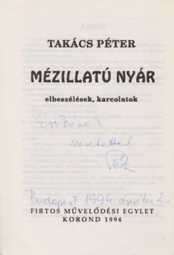 Takcs Pter - Mzillat nyr