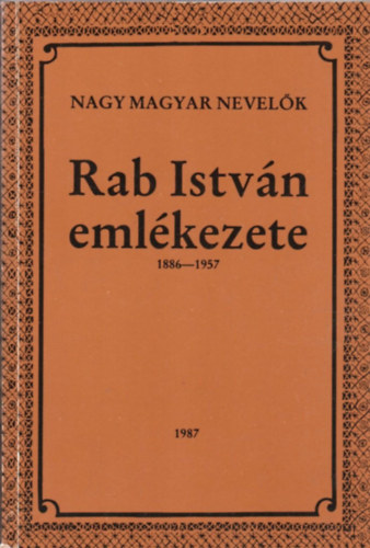 Rab Istvn emlkezete 1886-1957