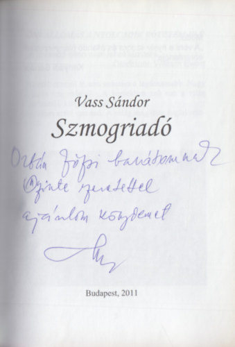 Vass S�ndor - Szmogriad� (Dedik�lt)