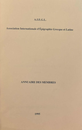 Maria Grazia Maccioca - Emanuella Zappata - Association Internationale D'�pigraphie Grecque et Latine - Annuaire des Membres