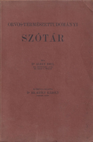 Alexy Emil - Orvos-termszettudomnyi sztr