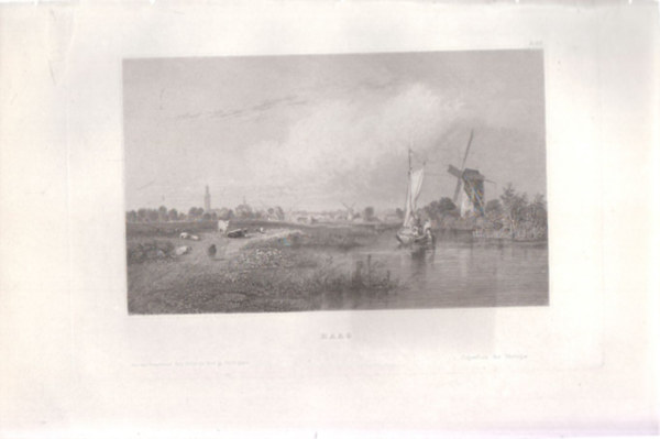 Haag (város, Ausztria, Európa) (16x23,5 cm lapméretű eredeti acélmetszet, 1856-ból)