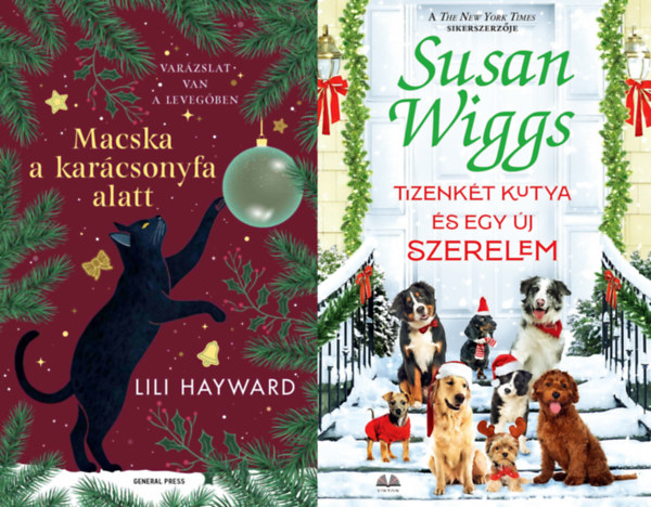 Susan Wiggs, Lili Hayward - 2 db kar�csonyi cic�s �s kuty�s romantikus reg�ny: Macska a kar�csonyfa alatt + Tizenk�t kutya �s egy �j szerelem