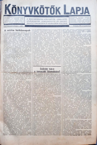 K�NYVK�T�K LAPJA 1941. 43. �vfolyam 1-25. sz�m (Teljes �vfolyam, egybek�tve)
