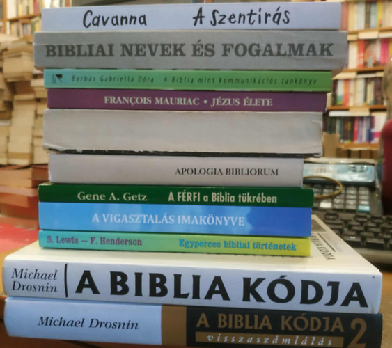 Tótfalusi Kis Miklós, A. Gene Getz, Dr. Szörényi Andor, és még sokan mások - 11 db Biblia világa: A Biblia kódja; A Biblia kódja 2: Visszaszámlálás; A Biblia mint kommunikációs tankönyv; A Szentírás; Bibliai nevek és fogalmak; Jézus élete; A Biblia világa; Apologia Bibliorum; A férfi (A Biblia tükrében)