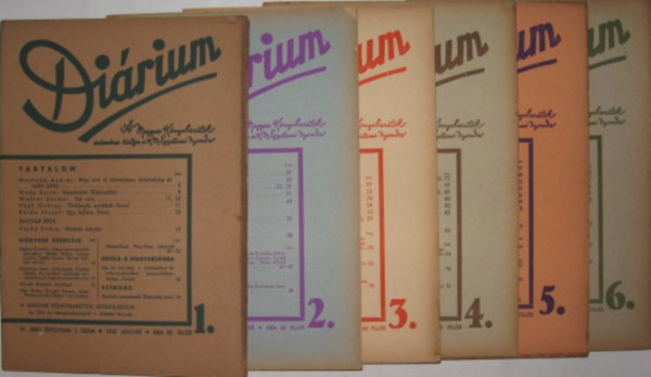 M�t� K�roly-Kenyeres Imre - Di�rium  IV. (XIII.) 1943. teljes �vfolyam