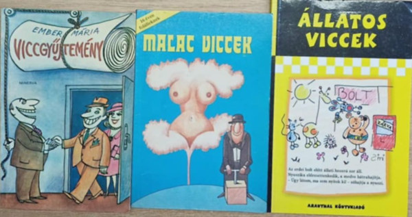 Ember Mria, Erss Lszl - 3 db vicc knyv: llatos viccek + Malac viccek + Viccgyjtemny