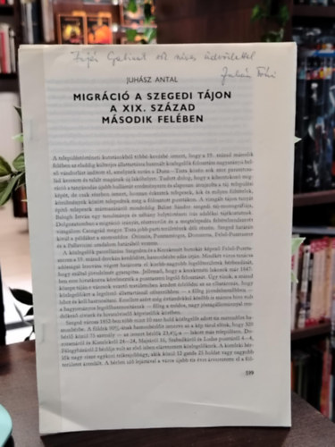Juhász Antal - Migráció a szegedi tájon a XIX. század második felében