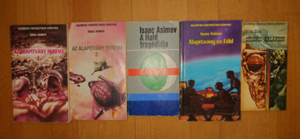 Isaac Asimov, Mircea Eliade - 4 sci-fi kötet Isaac Asimovtól + ajándék könyv: Alapítvány és Föld, Az Alapítvány pereme 1-2., A hold tragédiája + Különös kalandok