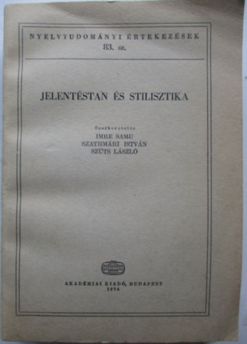 Imre-Szathmri-Szts (szerk.) - Jelentstan s stilisztika