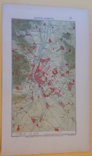 Budapest és környéke térkép (1:150000)