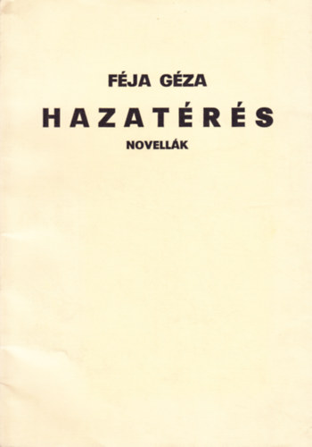 Fja Gza - Hazatrs - novellk