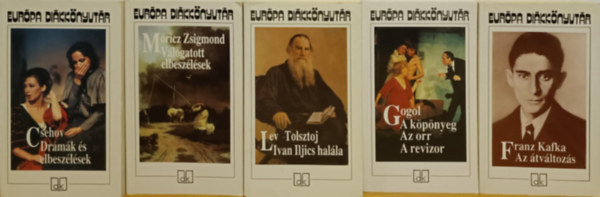 Franz Kafka, Nyikolaj Vasziljevics Gogol, Lev Tolsztoj, CSehov, Mricz Zsigmond - Eurpa dikknyvtr knyvcsomag