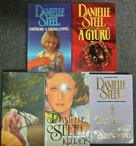 Danielle Steel - (5db) Danielle Steel romantikus könyvcsomag: Erősebb a szerelemnél / A gyűrű / Hazafelé / Ígéret / Tudok még szeretni