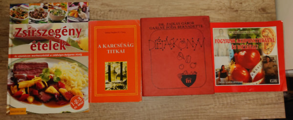 Dr. Zajk�s G.-Ga�ln� P�da B., Stephen D. dr. Chang, Dr. Giller Myriam - 4 di�t�sk�nyv csomagban: Di�t�sk�nyv, A karcs�s�g titkai, Fogyjunk akupunkt�r�val �s di�t�val, Zs�rszeg�ny �telek