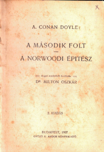 A. Conan Doyle - A msodik folt - A norwoodi ptsz