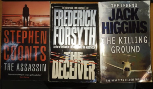 Frederick Forsyth, Stephen Coonts, Jack Higgins - The Assassin + The Deceiver + The Killing Ground (3 ktet)