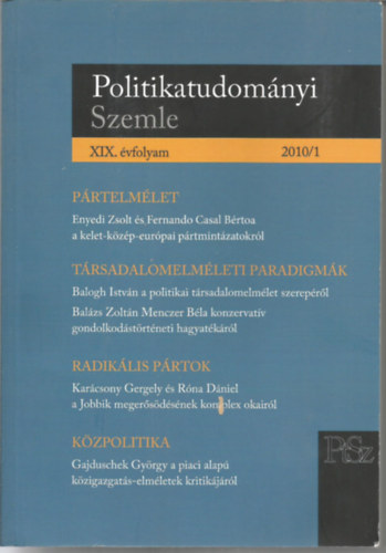 Czizmadia Ervin (Szerk.) - Politikatudomnyi Szemle 2010/1