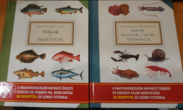 Piazza Gabriella, Hoitsy Gyrgy, Szab Pter - 2 db Gasztronmiai kislexikon: Halak s haltelek + Rkok, kagylk, csigk, tintahalak