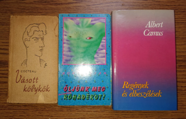 Albert Camus, Boris Vian, J. Cocteau - 3 klassz könyv 20. századi francia kultszerzőktő: Vásott köllykök, Öljük meg a rohadékot!, Regények és elbeszélések (Camus)