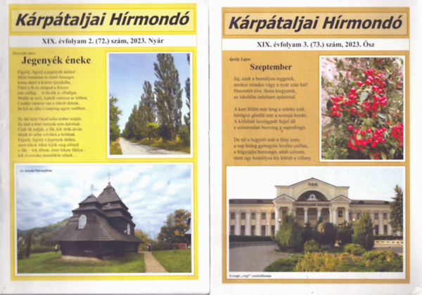 Fzesi Magda (fszerk.) - Krptaljai Hrmond XIX. vfolyam 2 szm:  2. (72.) szm 2023. nyr + 3. (73.) szm 2023. sz