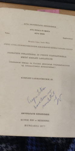 Mszros Lajos, Szab Mria - Pneumatikus porlasztssal s porozus filmreaktorokkal mkd komplett laboratrium (Szakaszos kmiai s fizikai mveletek folyamatostsa j intenzifikl mdszerekkel)