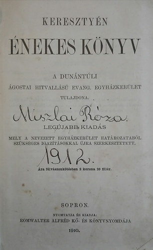 Keresztyén Énekes Könyv