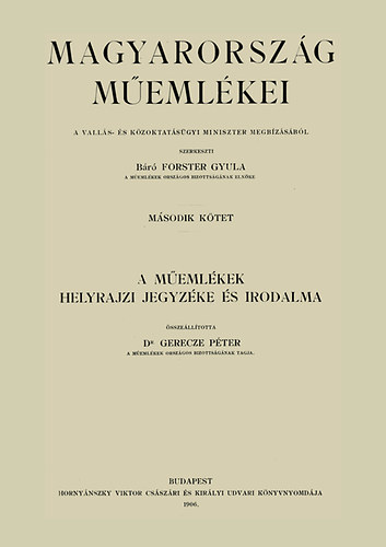 Forster Gyula (szerk.) - Magyarorszg memlkei II.