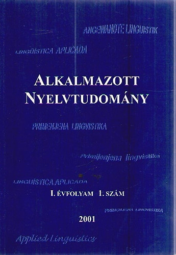 Alkalmazott nyelvtudomny I. vfolyam 1. szm