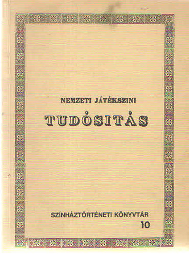 Grf Csky Theodor - Nemzeti jtkszni tudsts (sznhztrtneti knyvtr 10) - Enyedi Sndor dedikcijval!