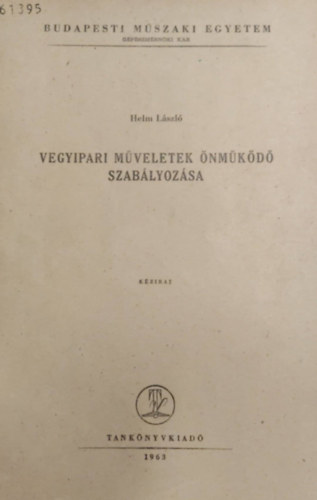 K. Tuszynski - Vegyipari m�veletek �nm�k�d� szab�lyoz�sa