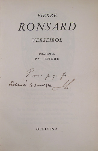 Pierre Ronsard - Pierre Ronsard verseiből