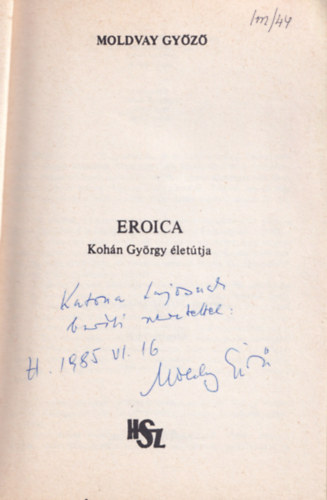Moldvay Gyz - Eroica- Kohn Gyrgy lettja