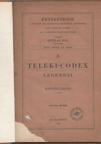 Katona J�nos - A Teleki-Codex legend�i