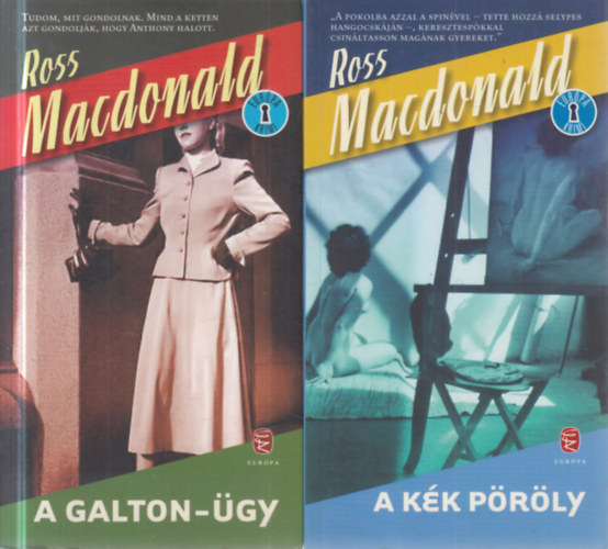 Ross MacDonald - 2 db. Eur�pa krimi (A Galton-�gy + A k�k p�r�ly)