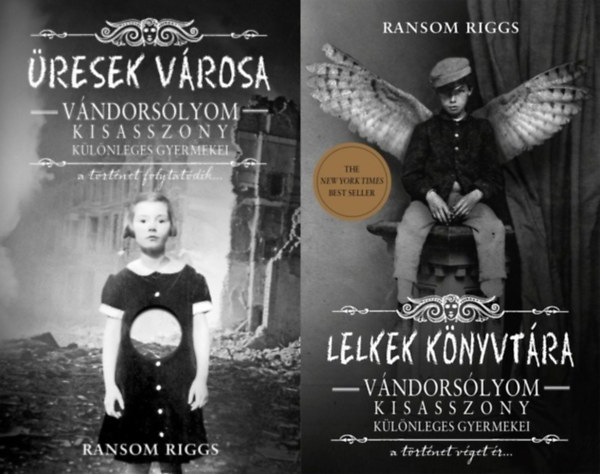Ransom Riggs - V�ndors�lyom kisasszony k�l�nleges gyermekei  sorozat  2-3.: �resek v�rosa + Lelkek k�nyvt�ra