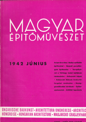 vitéz Irsy László szerk. - Magyar Építőművészet 1942.