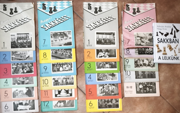 Adorján András, Nagy Ervin - Magyar sakkélet folyóirat 1955. 1-12. szám, 1956. 1-12. szám + ajándék mű: Sakkban a lelkünk