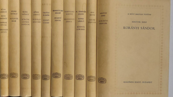 Ksa Lszl, Keve Andrs, Rnki Gyrgy, Kara Gyrgy, Esze Lszl, Vadsz Elemr, Keresztury Dezs szerk., Tilkovszky Lornt, M. Zempln Joln, Egyed Lszl, Kiss Ervin, Magyar Imre - 10 db ktet az A mlt magyar tudsai sorozatbl
