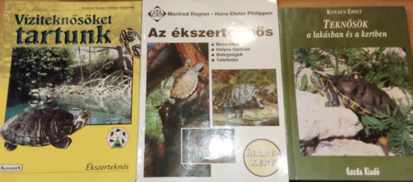 Kovcs Zsolt, Manfred Rogner, Hans-Dieter Philippen, Fridrich Szalay, Helena Szalayov - 3 db Az kszertekns + Teknsk a laksban s a kertben + Vziteknsket tartunk