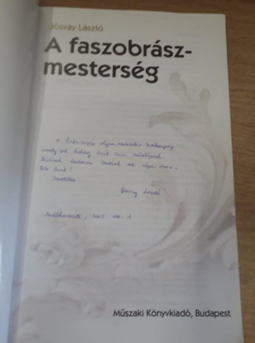 Jsvay Lszl - A faszobrszmestersg