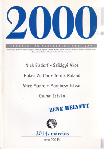 2000 Irodalmi �s T�rsadalmi Havi Lap - 2014. M�rcius
