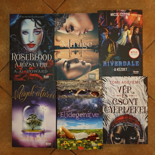 Somaiya Daud, A. G. Howard, Micol Ostow, Melissa Landers, Tomi Adeyemi, Alexandra Bracken - 6 k�tet a Dream v�logat�s c�m� sorozatb�l: V�r �s csont gyermekei, Vil�gok utaz�i, Elidegen�tve, Riverdale - A kezdet, Roseblood - A r�zsa v�re, Mirage - a t�k�letes hasonm�s