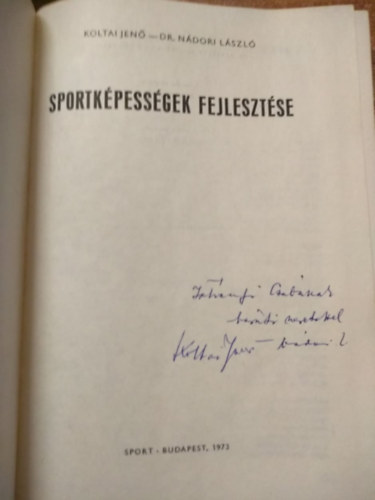 Koltai Jen; Dr.Ndori Lszl - Sportkpessgek fejlesztse