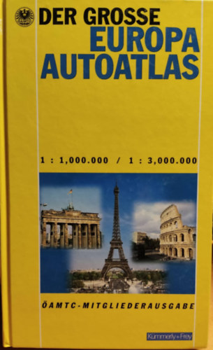 Kmmerly+Frey - Der Grosse Europa Autoatlas 1:1.000.000 / 1:3.000.000 - AMTC - Mitgliederausgabe